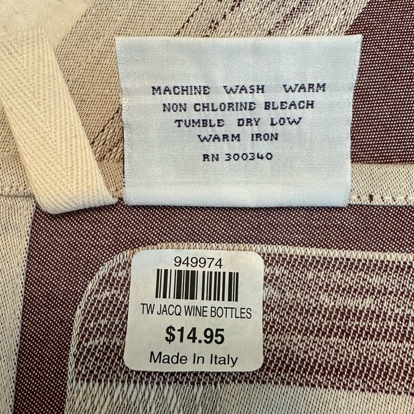 🔆2 /$12 🆕🍷Sur La Table “Antica Mescita” Italian Wine Kitchen Towel. NWT - Picture 10 of 13